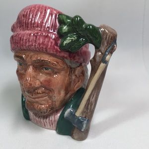 Royal Doulton the Lumberjack D6613 small Toby Character Jug